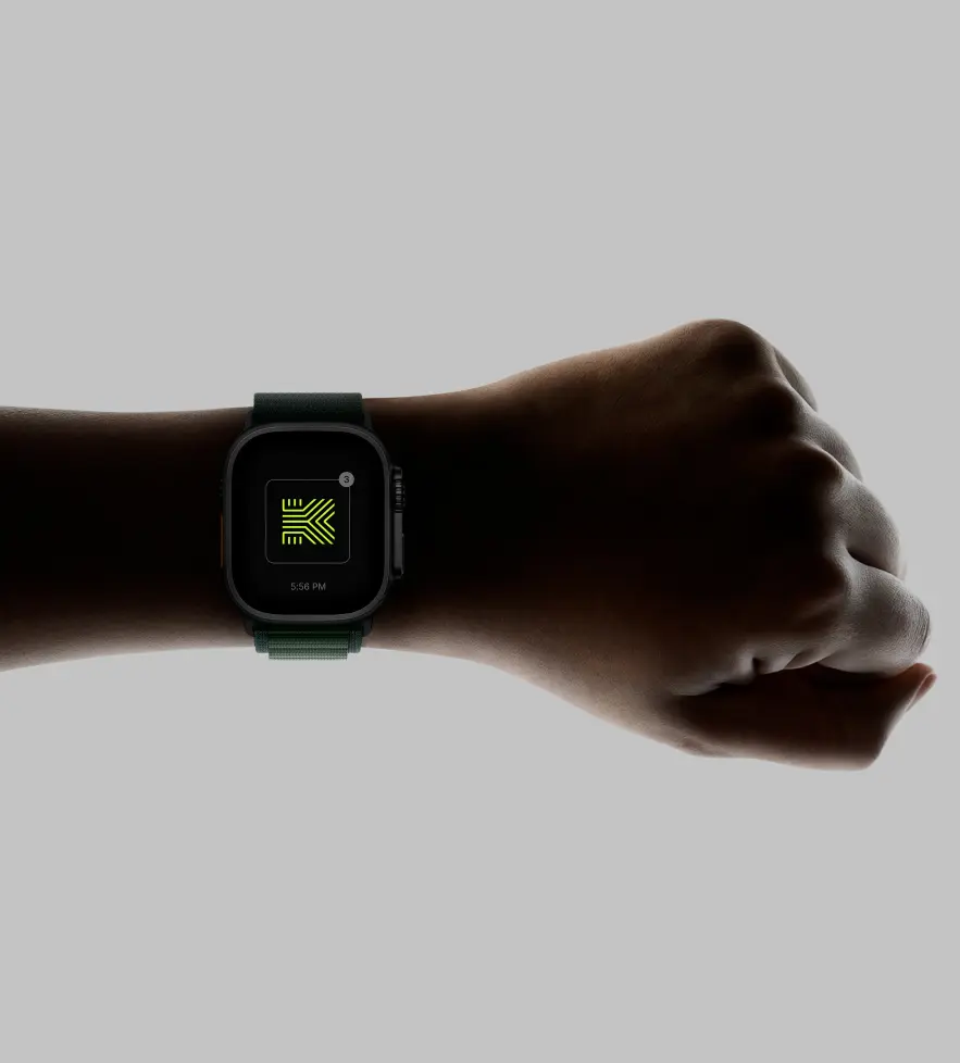 Keycard watch face logo green