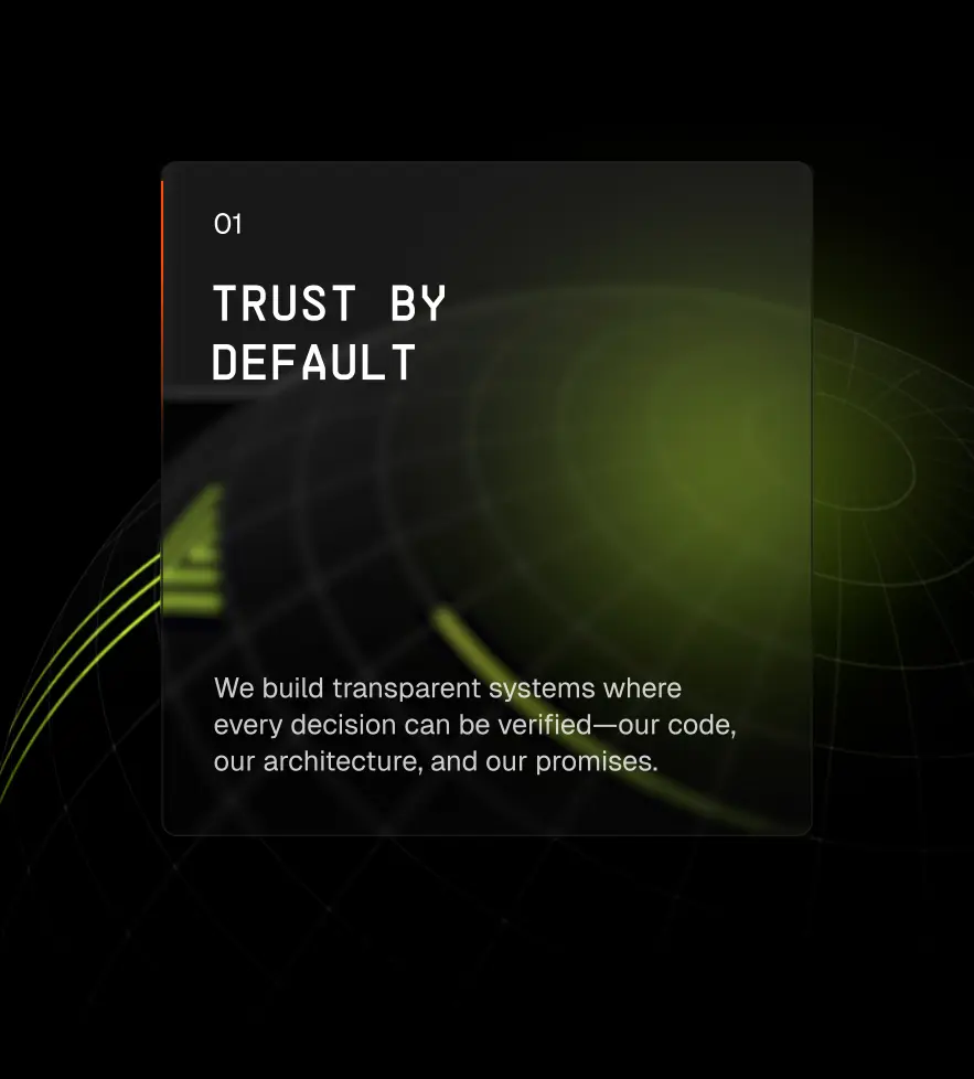 Keycard core value trust by default