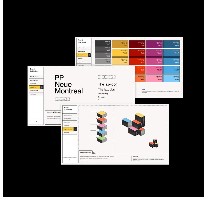 Brand guidelines typography color system layout