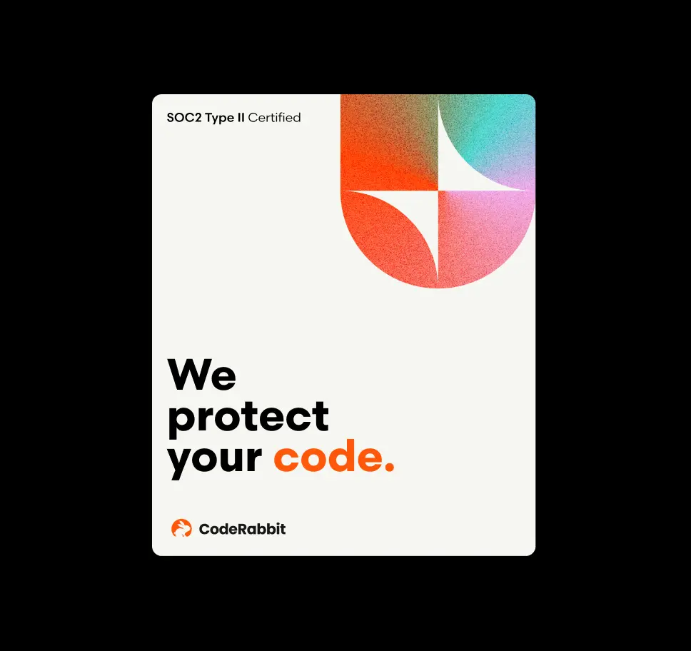 Coderabbit we protect your code brand card