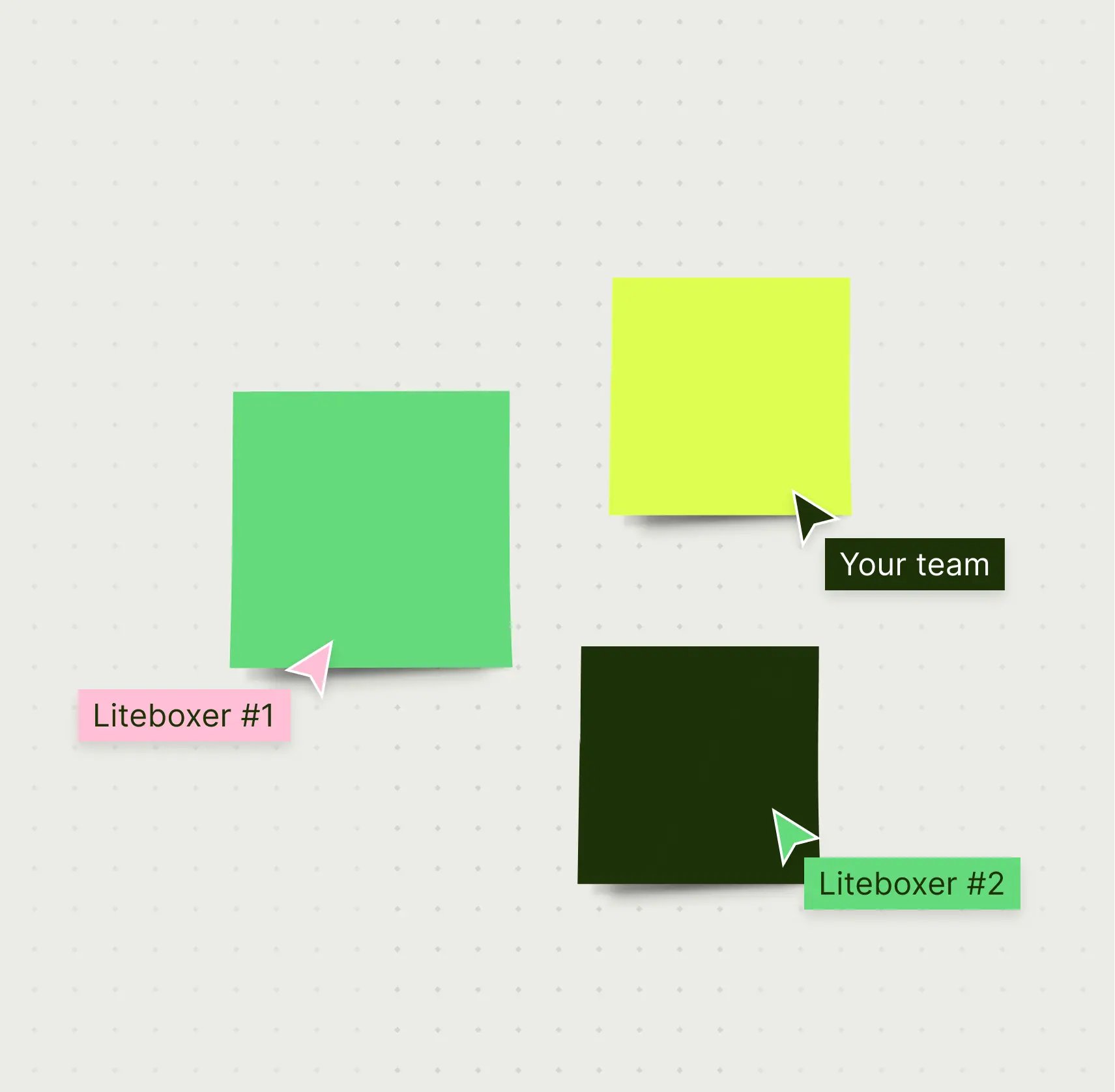 Brand color blocks team collaboration