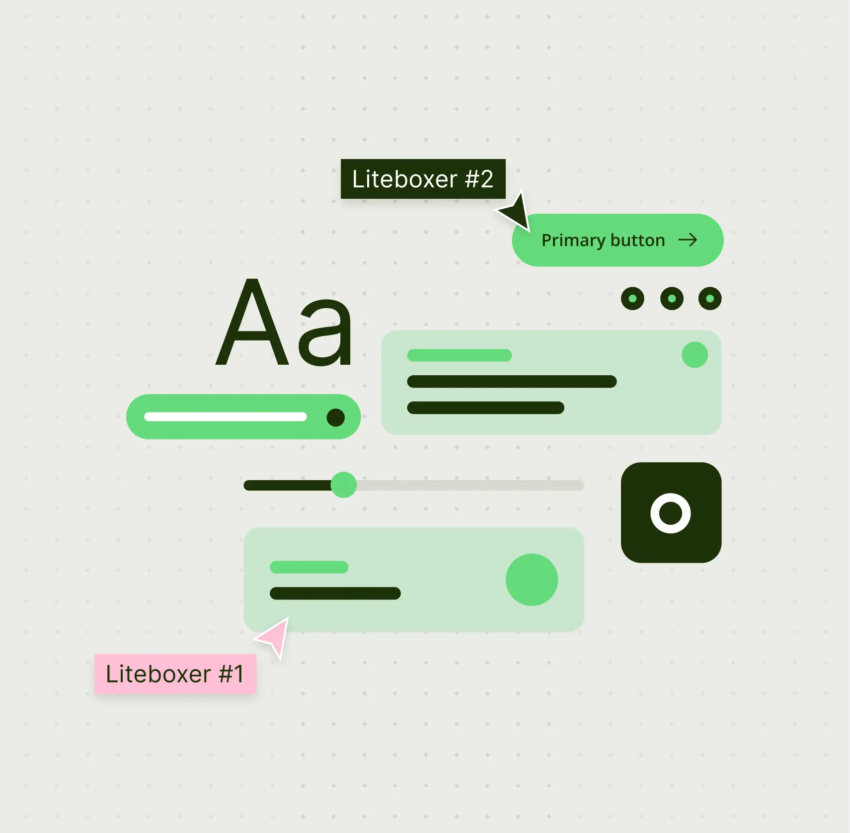 Product ui components typography buttons layout