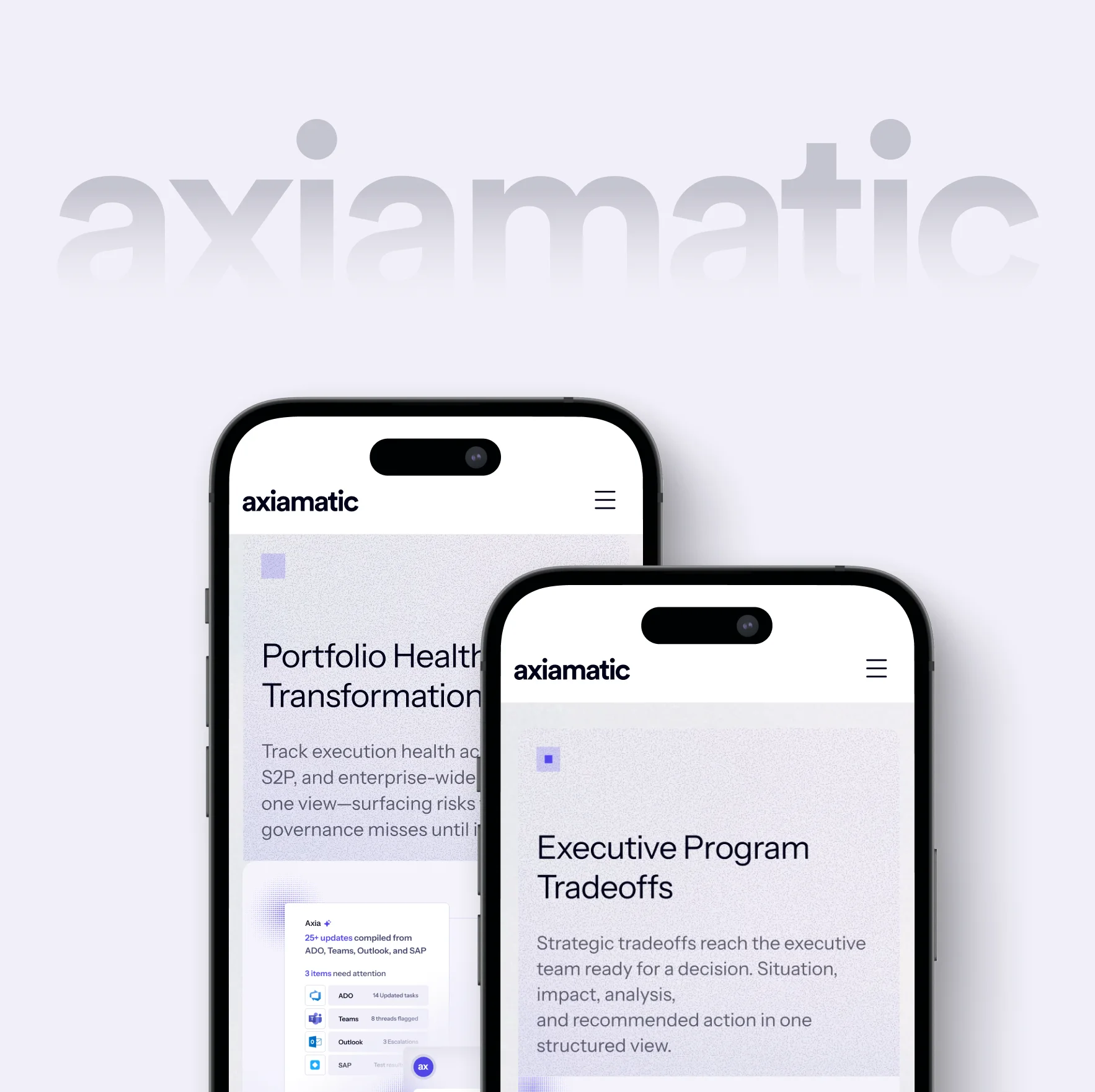 Case study: Axiamatic – enterprise-grade brand and marketing site for an AI transformation platform