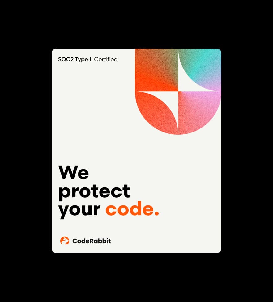 CodeRabbit card we protect your code certified