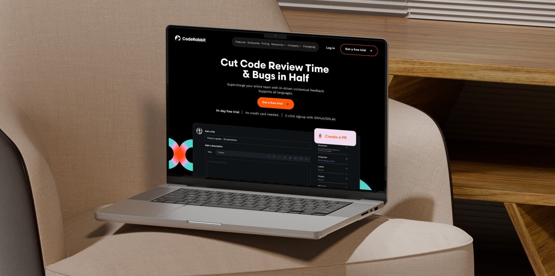 CodeRabbit cta get started landing