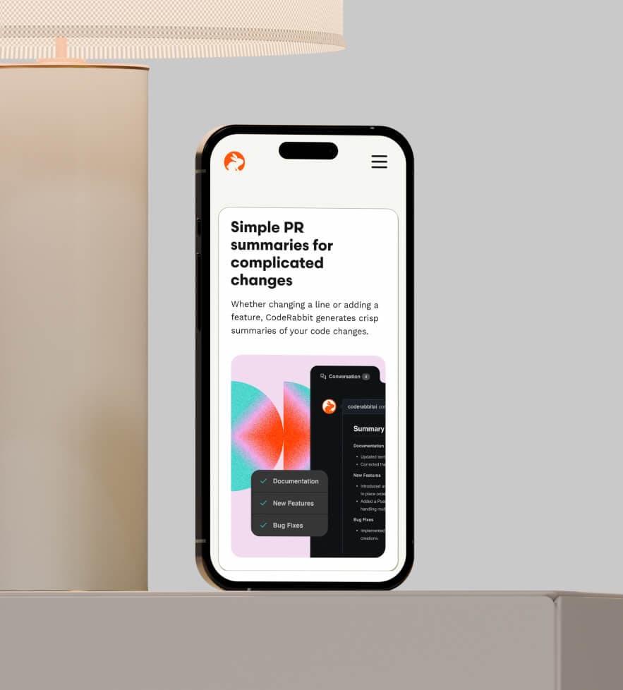 CodeRabbit mobile ui pr summaries