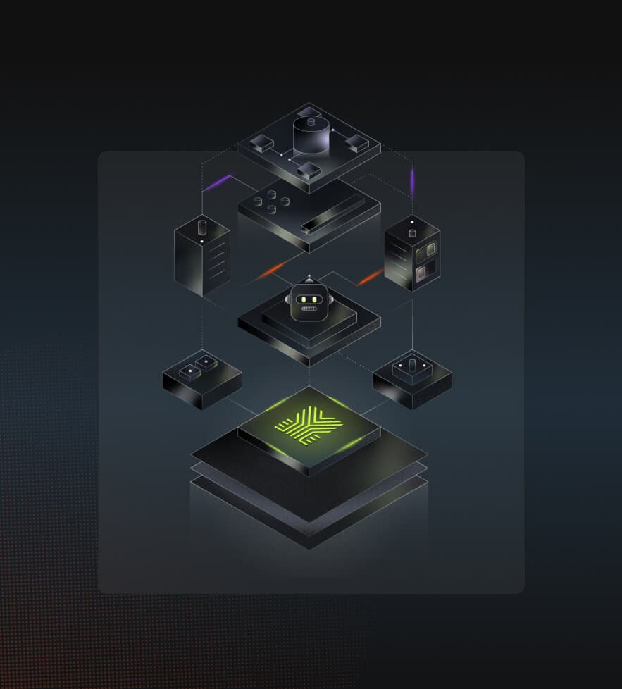 Keycard ai architecture 3d illustration