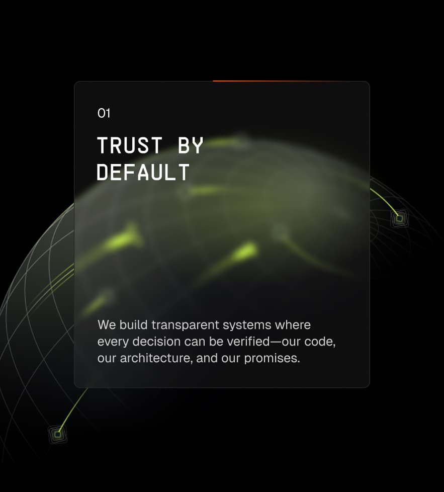 Keycard core value trust by default