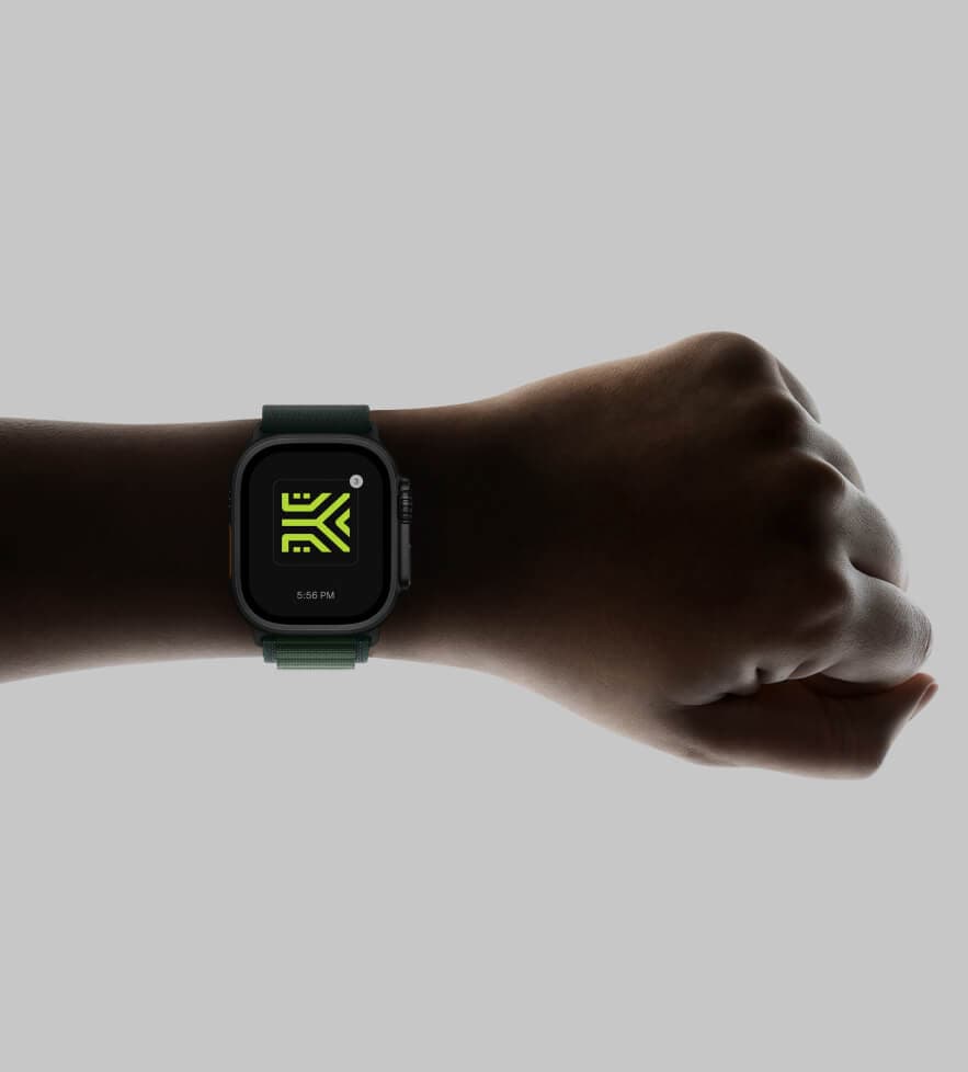 Keycard watch face logo green
