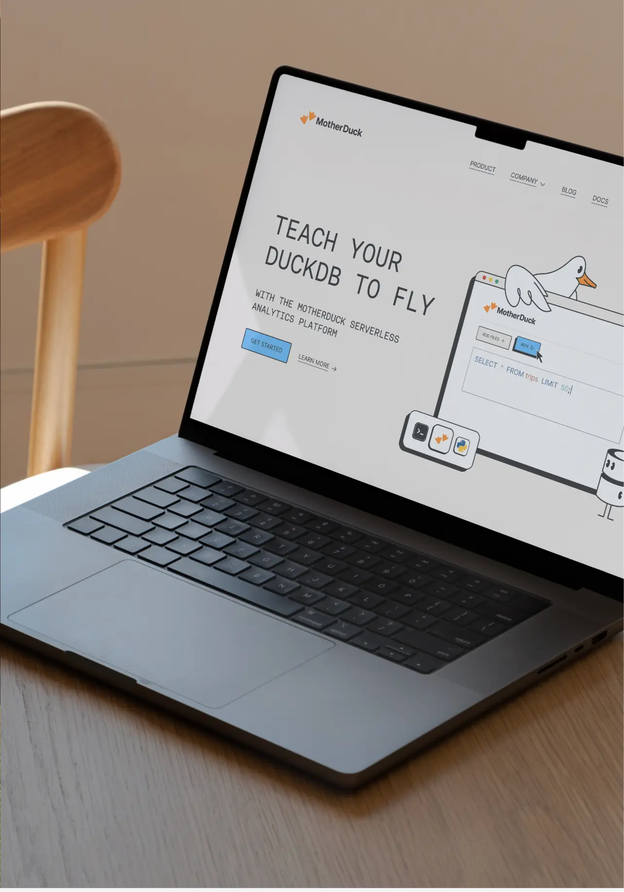 Laptop saas landing page product hero section