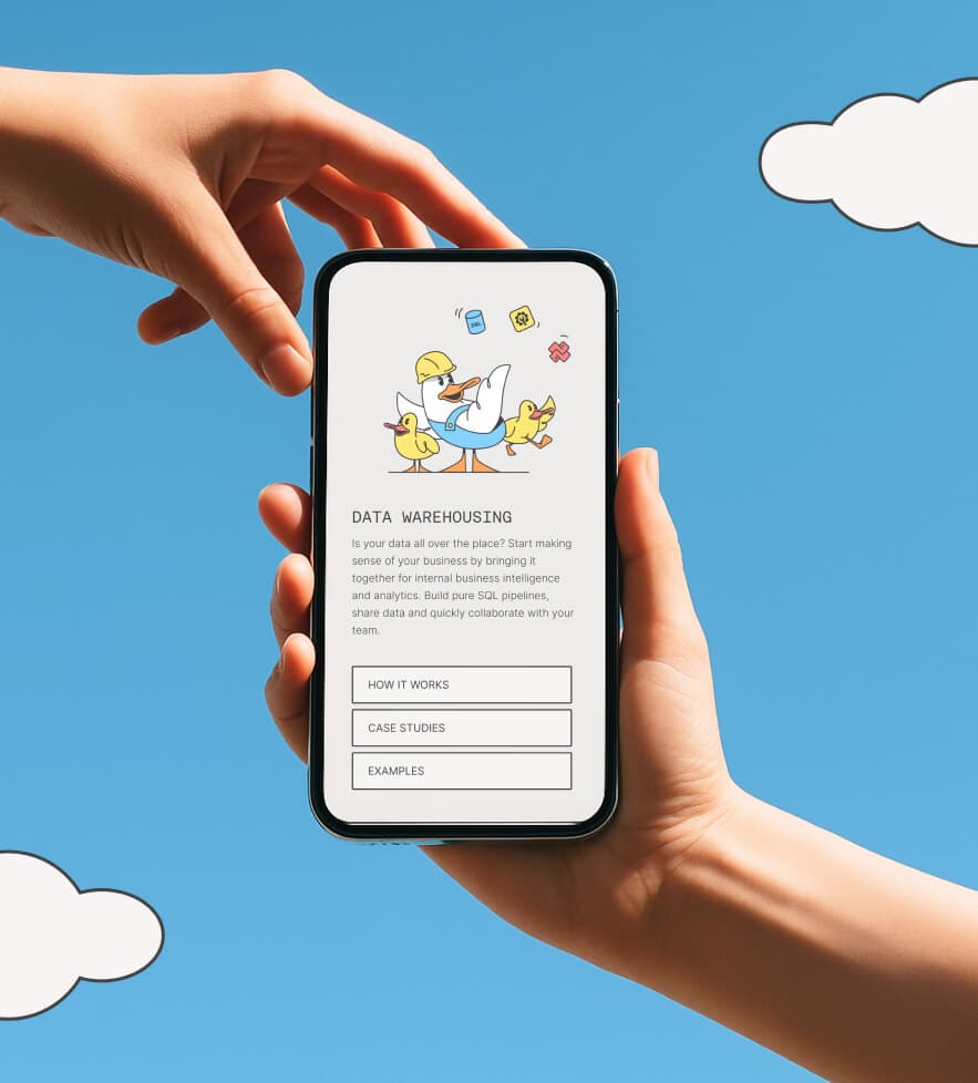 MotherDuck data warehousing app mobile