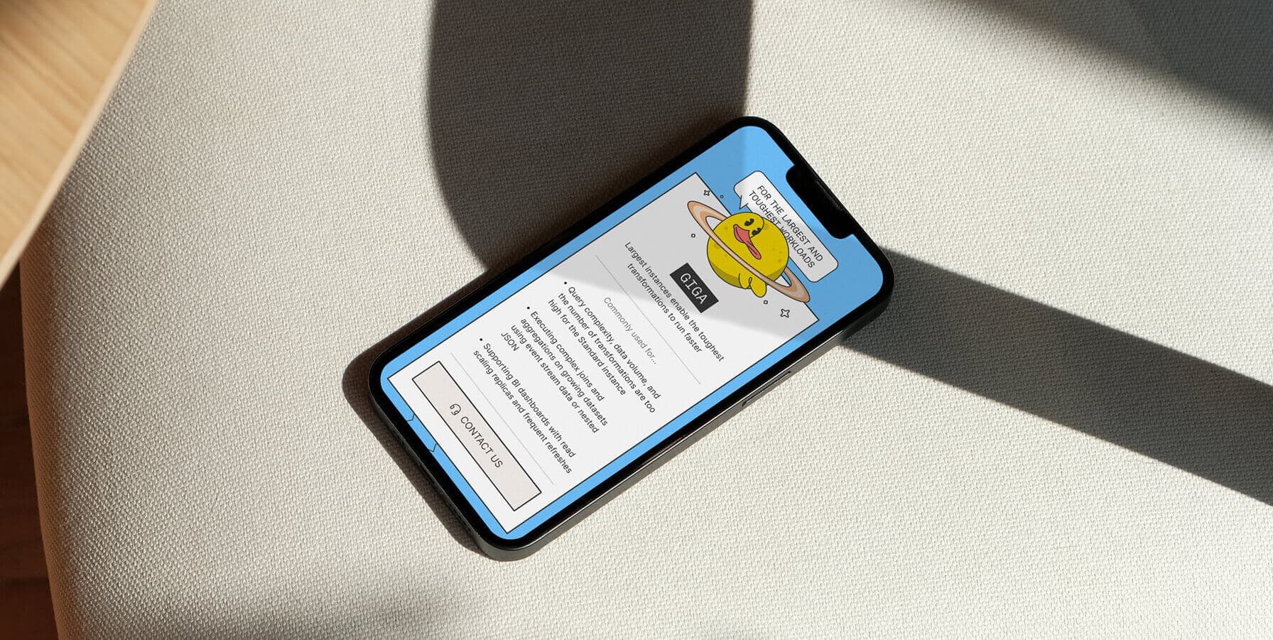 MotherDuck mobile giga instance