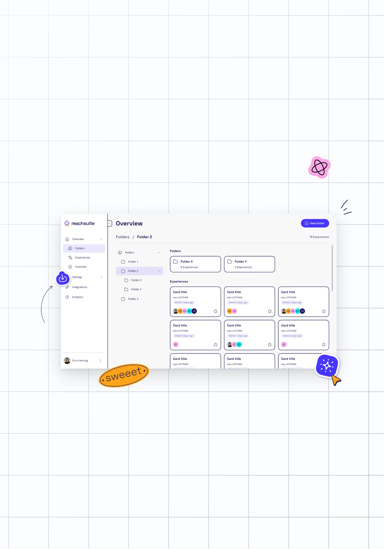 Product dashboard folders experiences overview