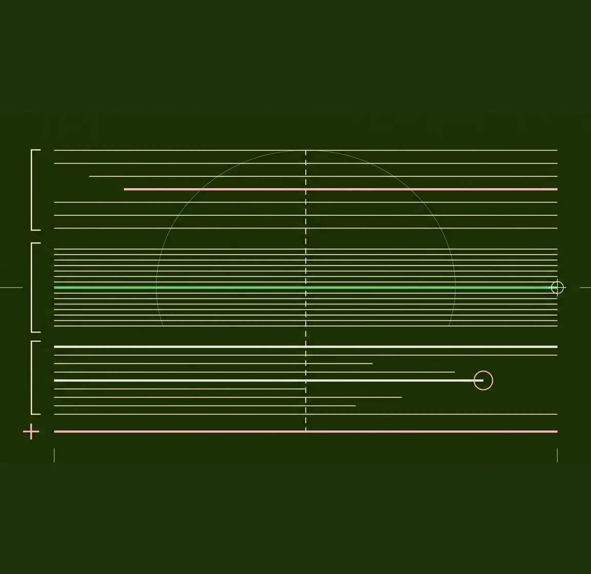 Dark blueprint illustration of a document made of stacked lines beside a ruler